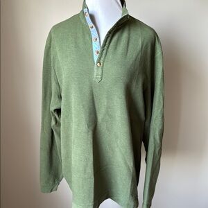 Orvis Green Quarter-Zip Sweater with Stand-Up Collar ⭐️